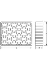 KS TOOLS Rubberonderlegger 03 voor hefbruggen 160 x 120 x 40 mm  - 160.0478
