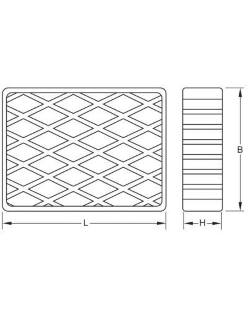 KS TOOLS Rubberonderlegger 03 voor hefbruggen 160 x 120 x 40 mm  - 160.0478
