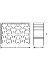KS TOOLS Rubberonderlegger 04 voor hefbruggen 160 x 120 x 60 mm  - 160.0479