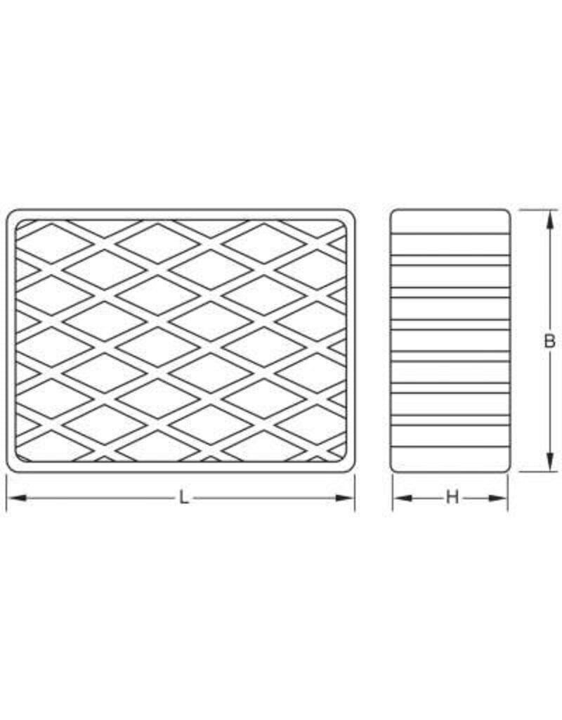 KS TOOLS Rubberonderlegger 04 voor hefbruggen 160 x 120 x 60 mm  - 160.0479
