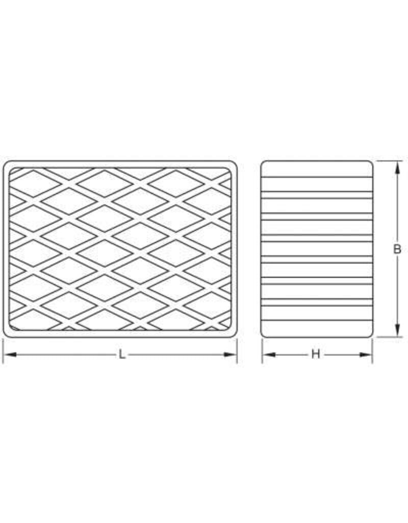 KS TOOLS Rubberonderlegger 05 voor hefbruggen 160 x 120 x 80 mm  - 160.0480