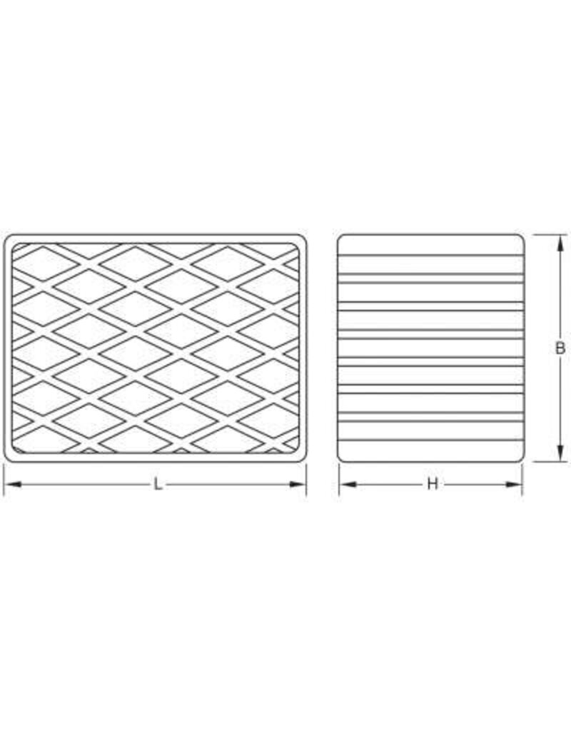 KS TOOLS Rubberonderlegger 06 voor hefbruggen 160 x 120 x 100 mm - 160.0481