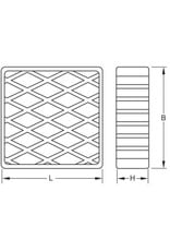 KS TOOLS Rubberonderlegger 08 voor hefbruggen, 116,5 x 116,5 x 36,5 mm  - 160.0483