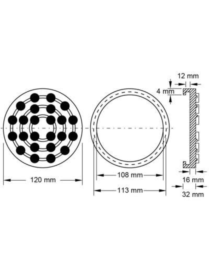 KS TOOLS Rubberschotel 15 voor Grazia / Ravaglioli hefbruggen, Ø 120 mm - 160.0491