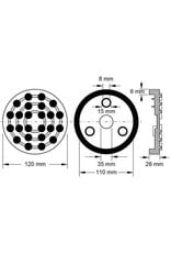 KS TOOLS Rubberschotel 16 voor Ravaglioli hefbruggen, Ø 120 mm - 160.0492