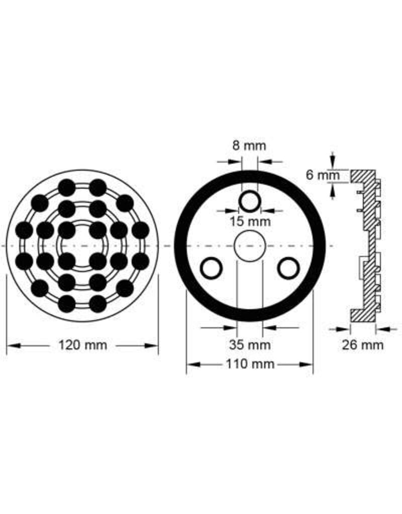 KS TOOLS Rubberschotel 16 voor Ravaglioli hefbruggen, Ø 120 mm - 160.0492