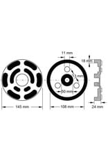 KS TOOLS Rubberschotel 17 voor Ravaglioli / OMCN hefbruggen, Ø 145 mm - 160.0493