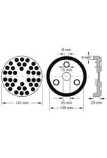 KS TOOLS Rubberschotel 18 voor Ravaglioli hefbruggen, Ø 145 mm - 160.0494