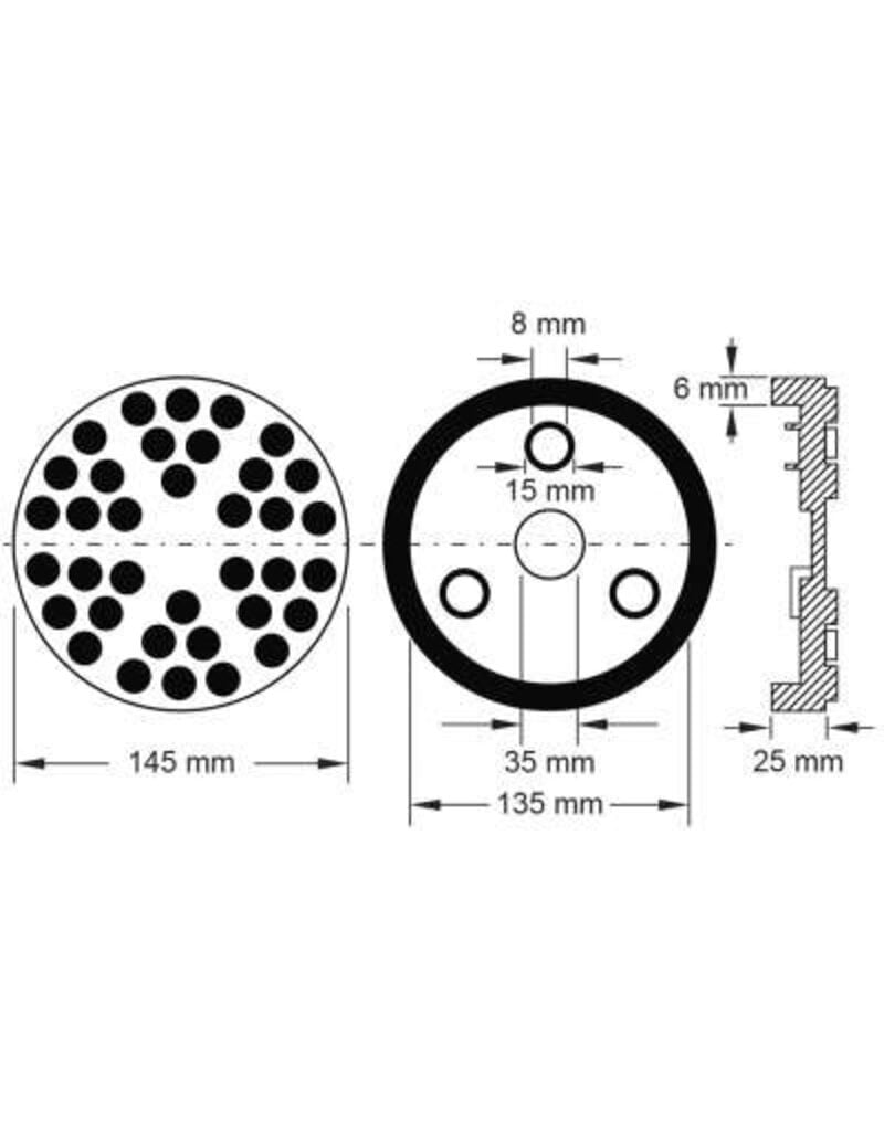KS TOOLS Rubberschotel 18 voor Ravaglioli hefbruggen, Ø 145 mm - 160.0494