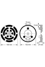 KS TOOLS Rubberschotel 22 voor OMCN hefbruggen Ø 140 mm - 160.0498