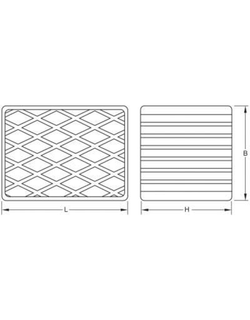KS TOOLS Rubberonderlegger 10 voor hefbruggen 160 x 120 x 85 mm - 160.0499
