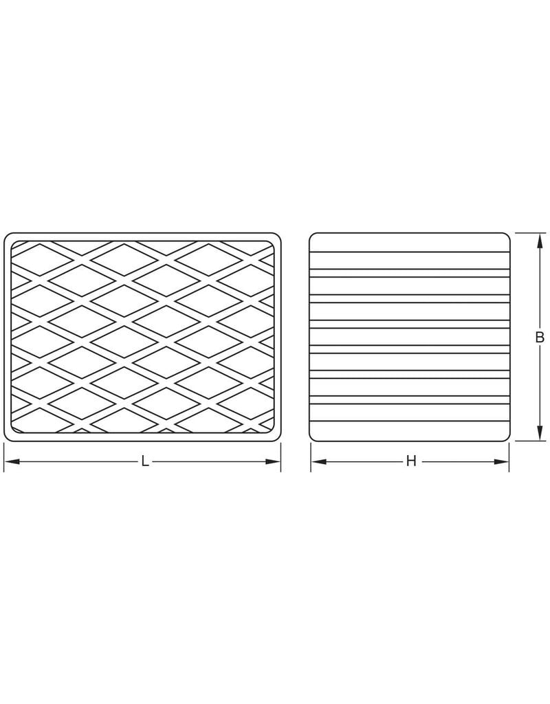 KS TOOLS Rubberonderlegger 10 voor hefbruggen 160 x 120 x 85 mm - 160.0499