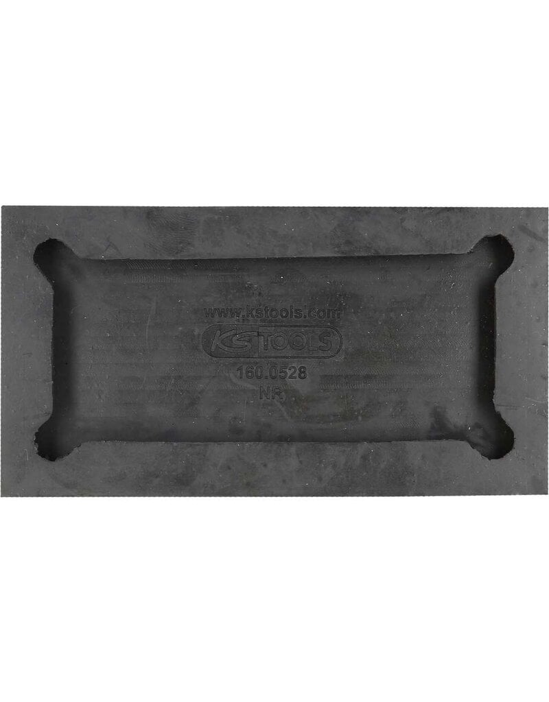 KS TOOLS Rubberonderlegger 25 voor Romeico hefbruggen, 150 x 80 x 28 mm - 160.0528