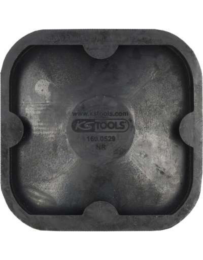 KS TOOLS Rubberonderlegger 01 universeel voor rangeerhefwagens, 120 x 120 x 25 mm - 160.0529