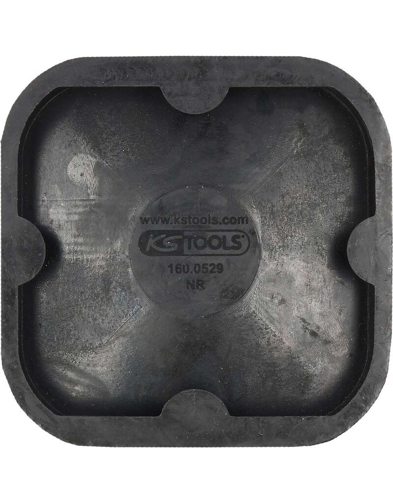 KS TOOLS Rubberonderlegger 01 universeel voor rangeerhefwagens, 120 x 120 x 25 mm - 160.0529