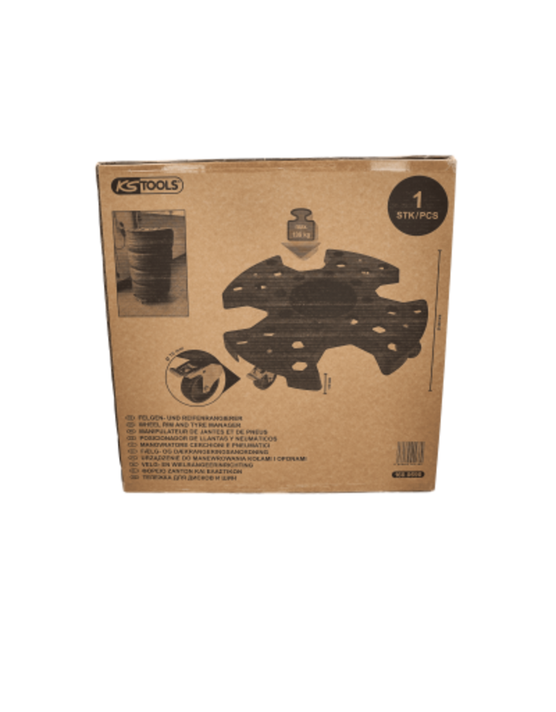 KS TOOLS Velg- en wielrangeerinrichting, draagvermogen 136 kg, Ø 640 mm - 160.0690