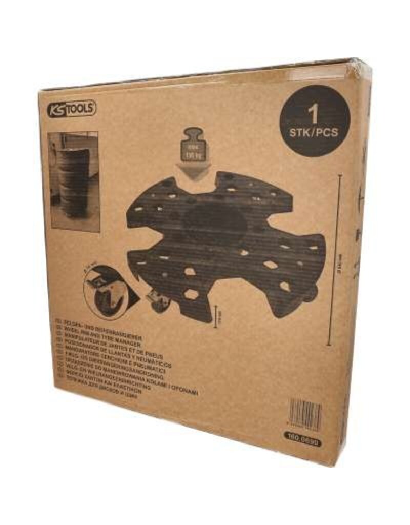 KS TOOLS Velg- en wielrangeerinrichting, draagvermogen 136 kg, Ø 640 mm - 160.0690