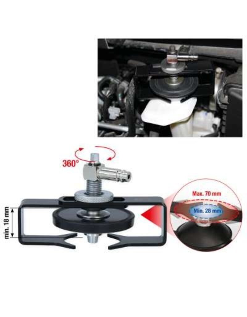 KS TOOLS Universele adapter voor ontluchtingsaansluiting, verstelbaar - 160.0718