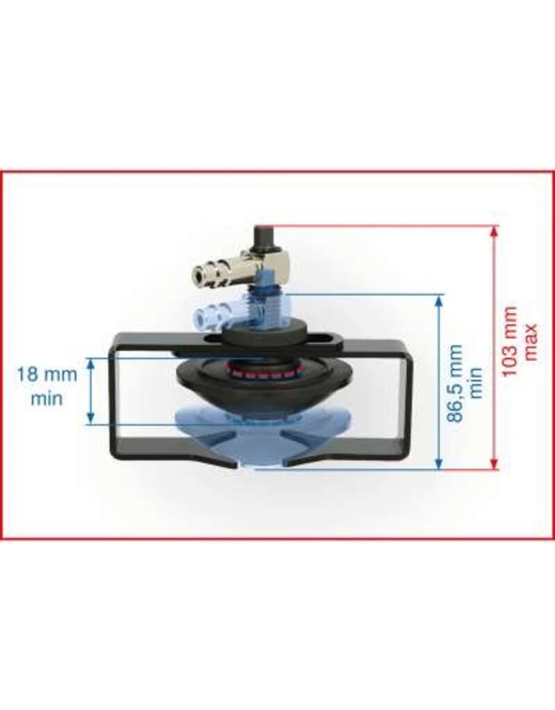 KS TOOLS Universele adapter voor ontluchtingsaansluiting, verstelbaar - 160.0718