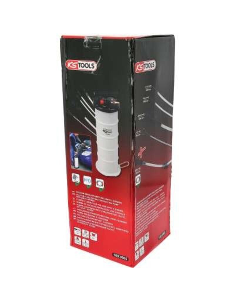KS TOOLS 6,5 liter vacuüm afzuigpomp met 4 sonden - 160.0865