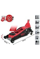 KS TOOLS performance aluminium hydraulische krik, 1500 kg, hefhoogte: 90 - 360 mm - 160.1000