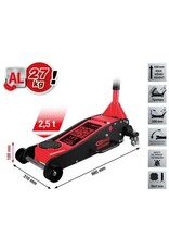 KS TOOLS performance aluminium hydraulische krik, 2500 kg, hefhoogte: 100 - 450 mm - 160.1005