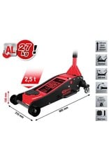 KS TOOLS performance aluminium hydraulische krik, 2500 kg, hefhoogte: 100 - 450 mm - 160.1005