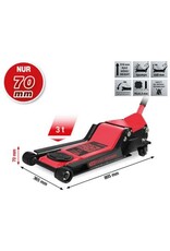 KS TOOLS performance stalen hydraulische krik, 3000 kg, extra vlak, hefhoogte: 70 - 510 mm - 160.1030