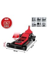 KS TOOLS performance stalen hydraulische krik, 3000 kg, vlak, hefhoogte: 85 - 510 mm - 160.1035