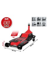 KS TOOLS performance stalen hydraulische krik, 3500 kg, vlak, hefhoogte: 95 - 540 mm - 160.1040