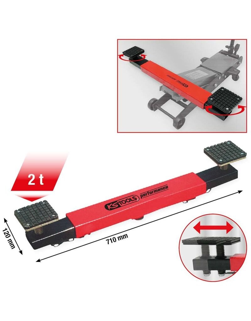 KS TOOLS performance Dwarsbalk voor voertuigkrik, 2000 kg - 160.1045
