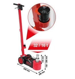 KS TOOLS performance pneumatisch-hydraulische krik , 32/16 t - 160.1075