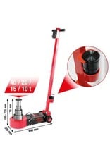 KS TOOLS performance pneumatisch-hydraulische krik , 40/ 20/15/10 t - 160.1085