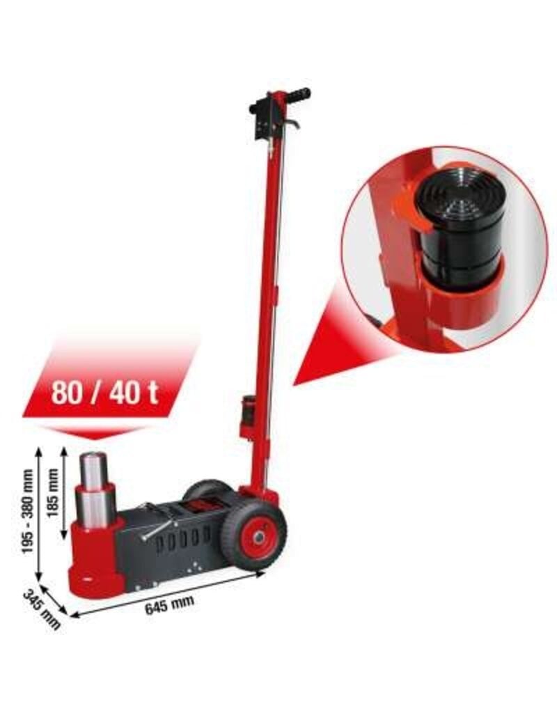 KS TOOLS performance Pneumatisch-hydraulische krik 80 / 40 t - 160.1090