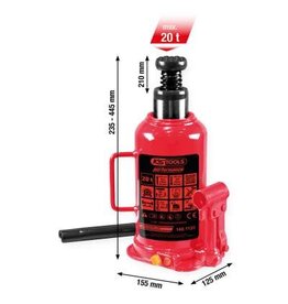 KS TOOLS performance hydraulische potkrik, 20000 kg, hefhoogte: 235 - 445 mm - 160.1120