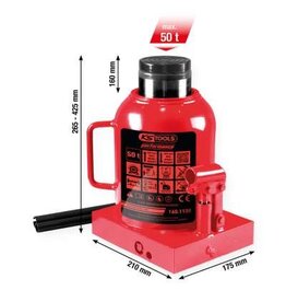 KS TOOLS performance hydraulische potkrik, 50000 kg, hefhoogte: 265 - 425 mm - 160.1130