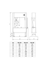 KS TOOLS performance Hydraulische werkplaatspers, 30000 kg - 160.1155