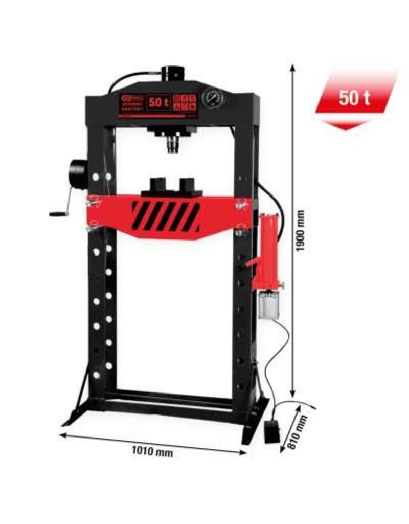 KS TOOLS performance Hydraulische werkplaatspers, 50000 kg - 160.1160