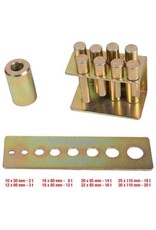 KS TOOLS Performance persdoornset voor hydraulische werkplaatspers, 8-dlg - 160.1165