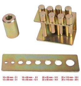 KS TOOLS Performance persdoornset voor hydraulische werkplaatspers, 8-dlg - 160.1165