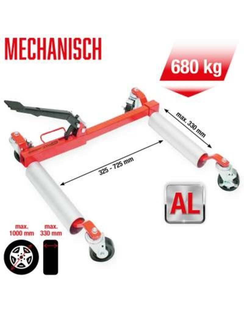 KS TOOLS performance Mechanisch rangeerhulp, 680 kg max. bandbreedte 330 mm - 160.1210