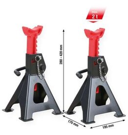 KS TOOLS performance Assteun met snelverstelling, 2000 kg, per paar - 160.1245