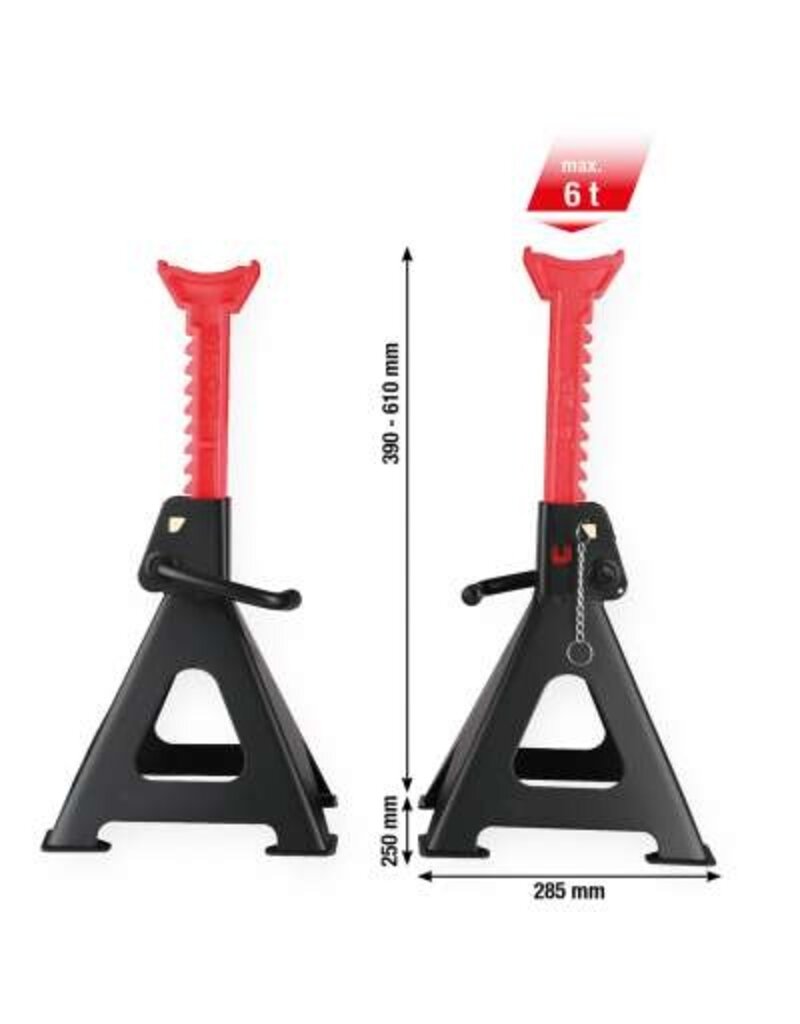 KS TOOLS performance Assteun met snelverstelling, 6000 kg, per paar - 160.1255