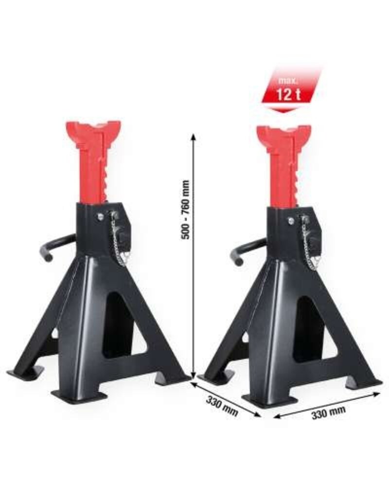 KS TOOLS performance Assteun met snelverstelling, 12000 kg, per paar - 160.1260