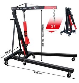 KS TOOLS performance werkplaatskraan, inklapbaar, 2000 kg - 160.1290