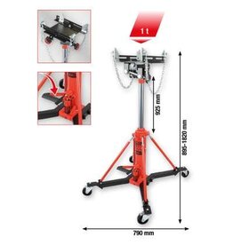 KS TOOLS performance Hydraulische transmissiekrik met tafel, 1000 kg - 160.1310