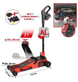 KS TOOLS e- performance hydraulische accu-krik, 2 t - 160.2000