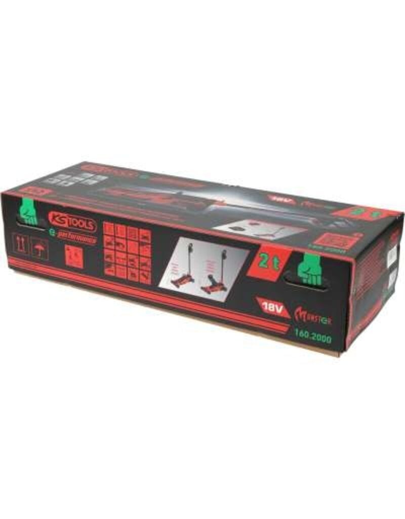 KS TOOLS e- performance hydraulische accu-krik, 2 t - 160.2000