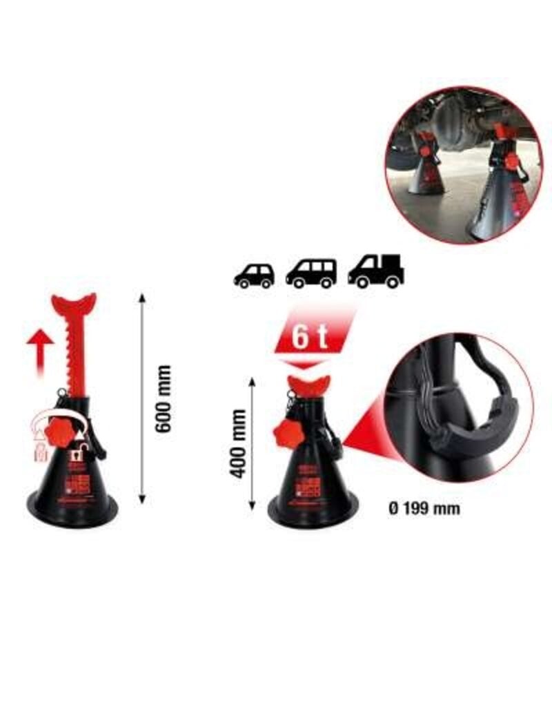 KS TOOLS performance assteunen, 6 t, per paar - 160.2006