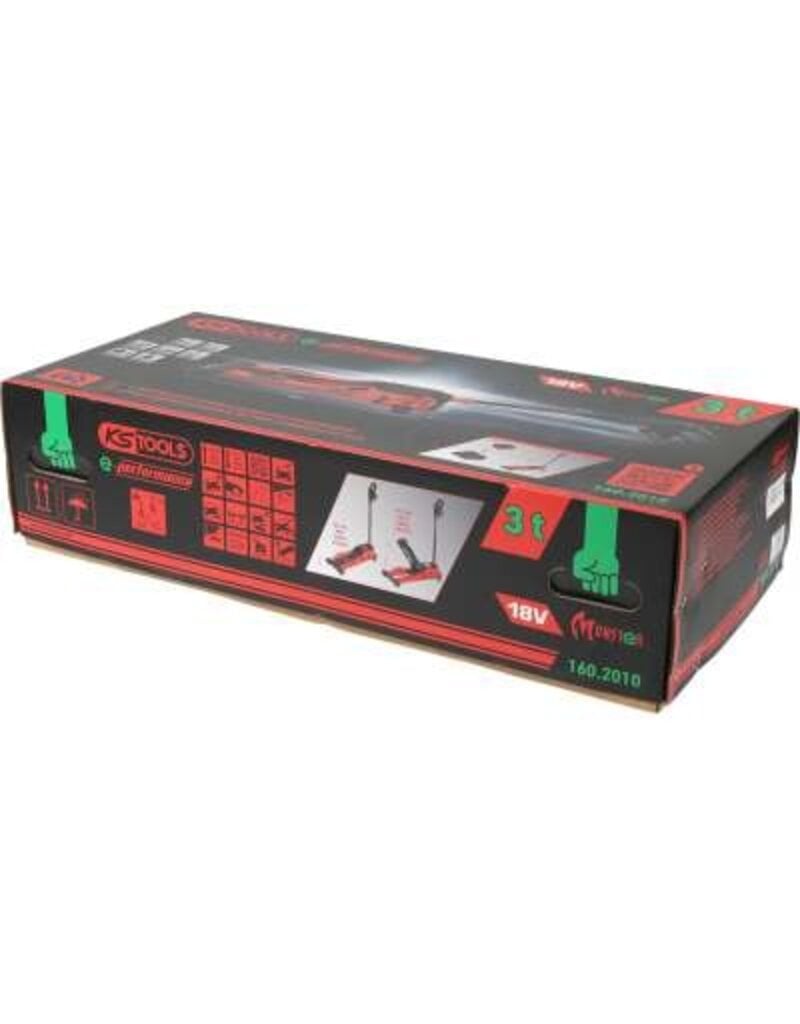 KS TOOLS e-performance hydraulische accu-krik, 3 t, max. hoogte 615 mm - 160.2010